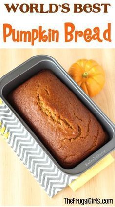 World's Best Pumpkin Bread Recipe! ~ from TheFrugalGirls.com ~ my family LOVES this easy recipe - it makes the most delicious, moist Pumpkin Bread... a perfect match for your Fall mornings or paired with a cup of Coffee! #recipes #thefrugalgirls Best Pumpkin Bread, Best Pumpkin Bread Recipe, Moist Pumpkin Bread, Pane Dolce, Frugal Girls, Pumpkin Recipes Dessert, Pumpkin Bread Recipe, Ancient Grains, Bread Making