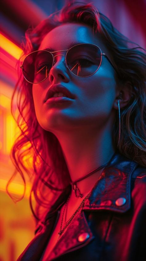 Neon Light Portrait, Photography Of People, Purple Wallpaper Hd, Artificial Lighting, Art Magic, City People, Face Photography, Beauty Portrait, Ap Art