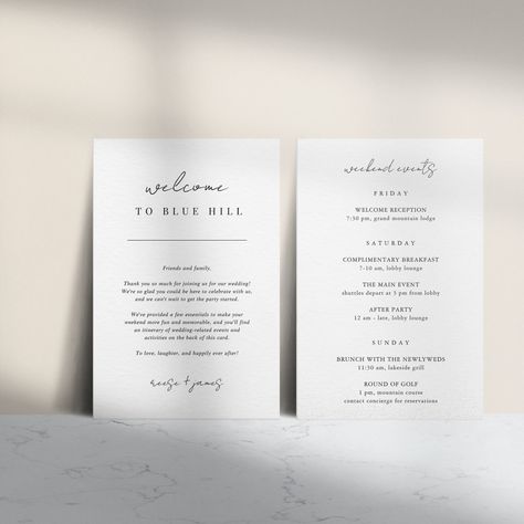 Wedding Welcome Letter, Wedding Weekend Itinerary, Hotel Welcome Bags, Destination Wedding Welcome Bag, Welcome Letter, Girl Birthday Party Invitations, Weekend Itinerary, Welcome Letters, Wedding Welcome Bags