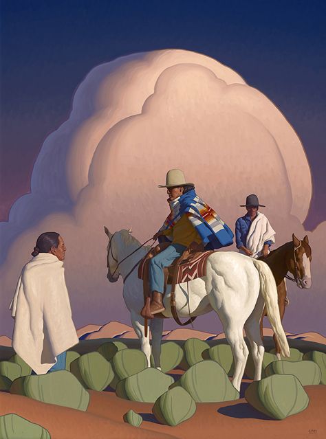 THE CALL OF THE CANYON BY LOGAN MAXWELL HAGEGE Logan Maxwell, Thomas Blackshear, Indigenous Americans, Southwest Desert, Artwork Images, Selling Artwork, Color Studies, American West, Western Art