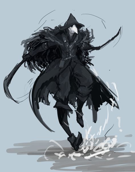 http://lordranandbeyond.tumblr.com/post/115322092873/jubeikami-eileen-the-crow Crow Mask, Plague Doctors, Bloodborne Art, Plague Doctor, Bloodborne, The Crow, Dark Souls, Character Ideas, Dark Fantasy