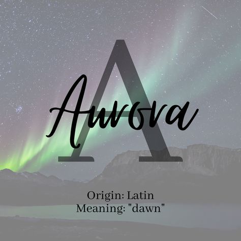 Aurora Name Aesthetic, Aurora Meaning, Aurora Name, Ethereal Core, Names With Meaning, Name Plate, Baby Names, Aurora, Meant To Be