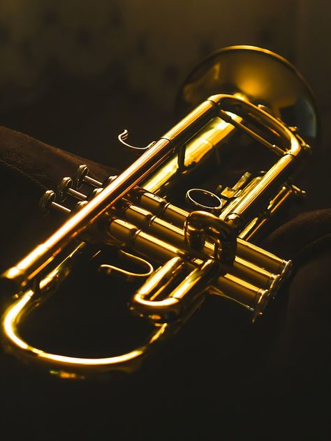 Trumpet Photography, Trumpet Wallpaper, Jazz Aesthetic, Phone Backround, Jazz Trumpet, Trumpets, Dj Music, Music Photography, Art Music