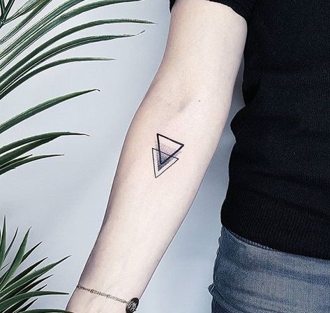 4 Triangles Tattoo, Double Triangle Tattoo, Hawk Silhouette, Siblings Tattoo, Tattoo Friends, Matching Tattoos For Couples, Small Geometric Tattoo, Triangle Tattoo Design, Couple Tattoo Ideas