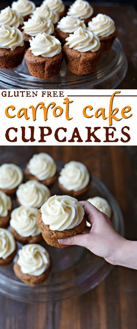 Gluten Free Carrot Cake Cupcakes - Raising Generation Nourished Gluten Free Carrot Cake Cupcakes, Carrot Cupcake Recipe, Gluten Free Easter, Gluten Free Carrot Cake, Carrot Cupcake, Grain Free Desserts, Gluten Free Cupcakes, Paleo Recipes Dessert, Carrot Cake Cupcakes