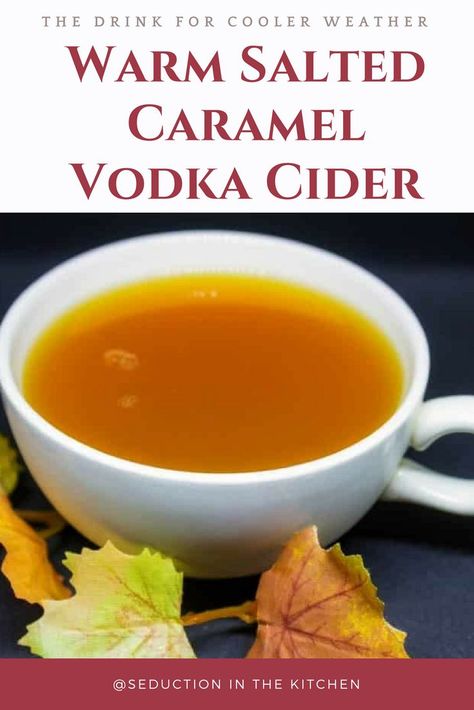 Cider Vodka Cocktail, Caramel Vodka Apple Cider, Fall Alcoholic Drinks, Vodka Apple Cider, Salted Caramel Vodka, Caramel Vodka, Cider Cocktails, Warm Apple Cider, Vodka Cocktail