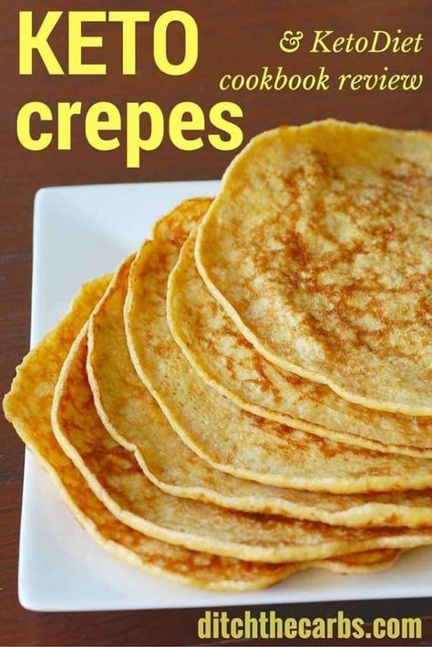 Keto Savory Crepes Recipe, Desayuno Keto, Crepes Recipe, Coconut Flour Recipes, Keto Friendly Desserts, Low Carb Diets, Low Carb Dessert, Lchf Recipes, Low Carb Breakfast Recipes