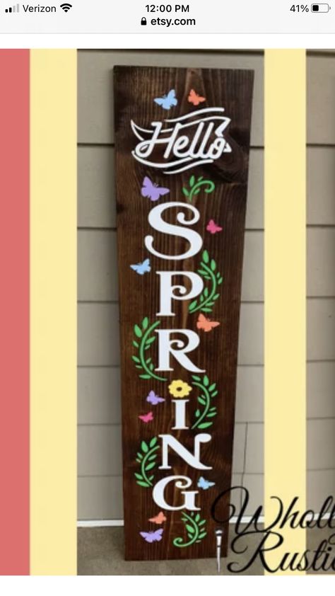 Welcome Sign Front Door Vertical, Front Porch Signs Wooden Diy Spring, Easter Welcome Sign Front Porches, Welcome Spring Sign, Spring Signs Wooden Diy, Spring Porch Signs Diy, Spring Welcome Sign Front Porches, Spring Wooden Signs, Easter Welcome Sign