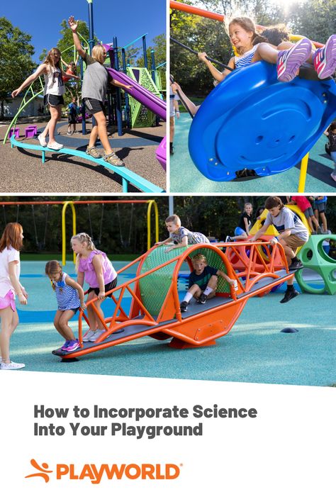 Have you ever considered adding STEM elements to your playground? Children learn best when they're having fun, and there are many different ways you can incorporate science into your local park or school play space! Stem Playground, School Playground Equipment, Playground Structures, Conceptual Understanding, School Playground, Science Games, Play Structure, School Play, Play Space