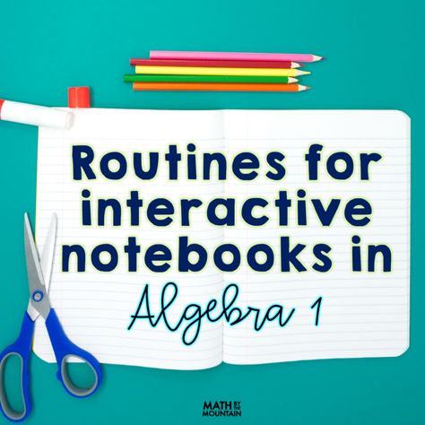 Algebra 1 Projects, Enrichment Projects, Teaching Algebra, Math Notes, Secondary Math, Math Strategies, Algebra 1, Interactive Notebook, School Notebooks