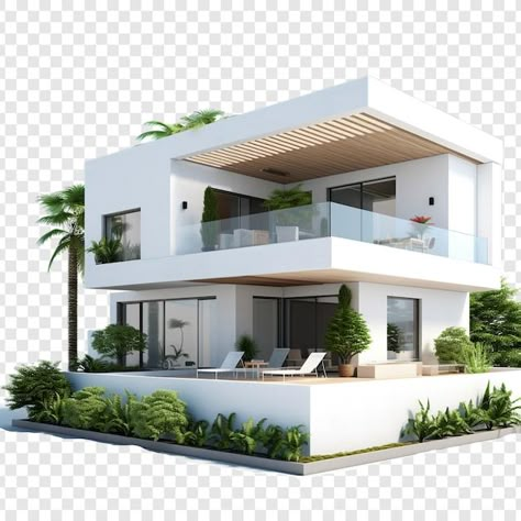 Free PSD modern house isolated on transp... | Free Psd #Freepik #freepsd Modern House Model, Casa Minecraft, Church Background, Home Png, Creative Logo Design Art, House Png, Spec Home, Modern Exterior House, Building Elevation