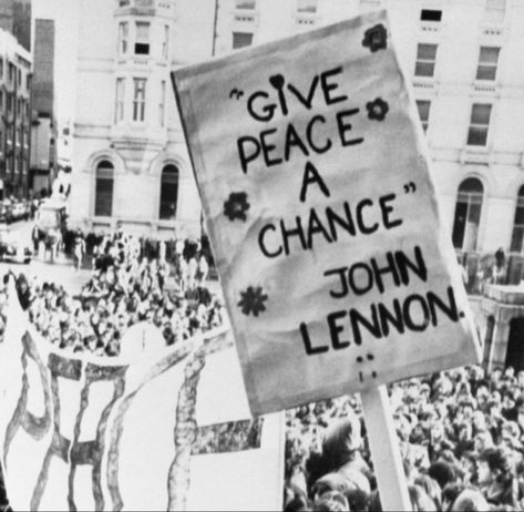 Protest Posters, Give Peace A Chance, Protest Signs, Yoko Ono, Special Images, 75th Birthday, Hippie Life, Hippie Wallpaper, Propaganda Posters