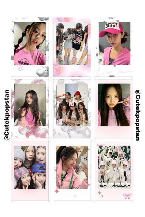 New Jeans Polaroid Printable, Newjeans Polaroid Printable, Kpop Stickers Printable Newjeans, Newjeans Freebies, Photocard Printable, Polaroid Printable, Printable Photocards, Packing Photocard, Kpop Polaroid