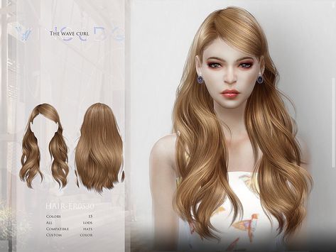 Wingssims French Curl Hair, Sims 4 Cc Side Part Hair, Sims 4 Side Part Hair, Cc Hair, French Curl, Side Swept Hairstyles, Pelo Sims, Side Part Hairstyles, Tumblr Sims 4