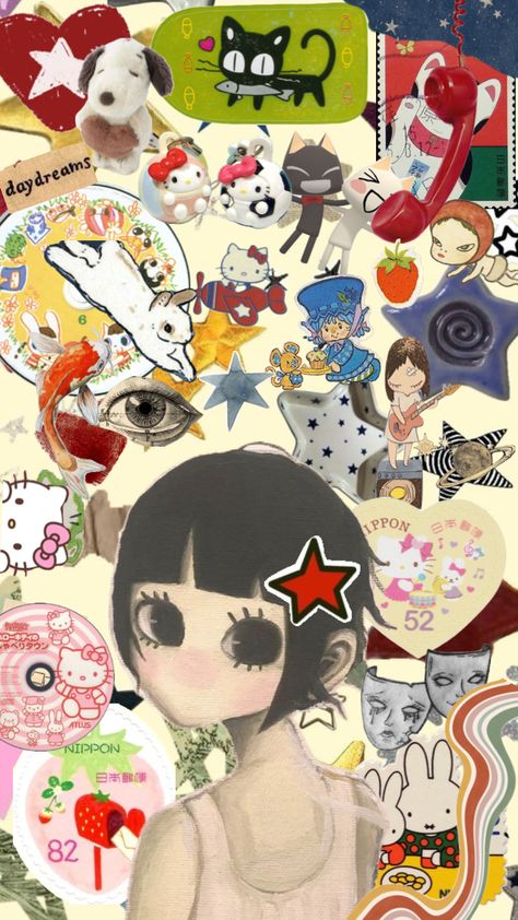 #kidcore #cluttered #vibes #kawai Clutter Core, Kidcore Wallpaper, Y2k Wallpaper, Iphone Wallpaper Themes, Anime Cat, Kid Core, Retro Wallpaper, Anime Drawings Tutorials, Funky Art