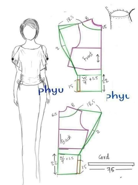 Pola Blus, Projek Menjahit, Dress Patterns Diy, Sewing Collars, Corset Sewing Pattern, Sewing Blouses, Girls Dress Sewing Patterns, Bodice Pattern, Sewing Clothing