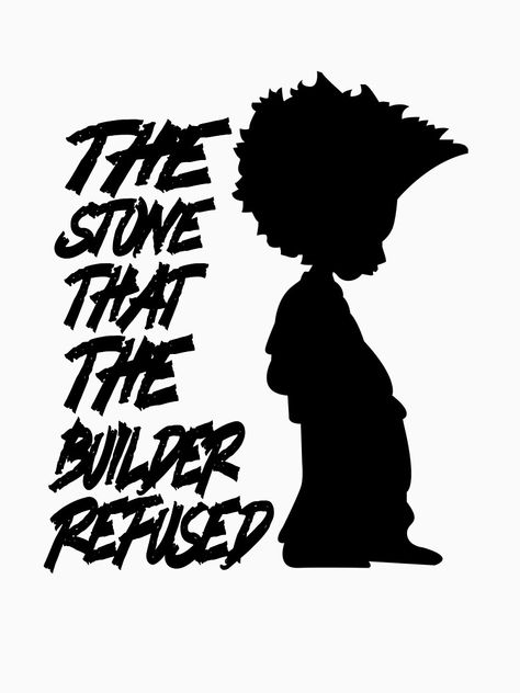 Boondocks Shirt, Boondocks Quotes, Huey Freeman, Boondocks Drawings, Funny Vinyl Decals, Prints Ideas, Brand Mood Board, Leg Tattoos Women, Branding Mood Board