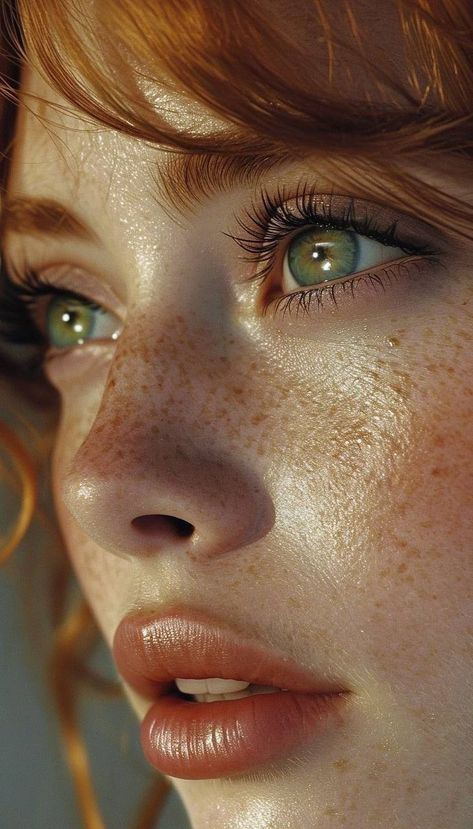 Realism Reference Photos, Ginger Woman, Red Hair Green Eyes, Reference Photos For Artists, Face Drawing Reference, Photographie Portrait Inspiration, Face Photography, Foto Poses, Female Portraits