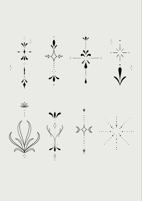 Body Ornament, Small Tattoo Design, Ornament Tattoo Design, Tattoo Ornament, Flash Designs, Very Small Tattoos, Upper Wrist Tattoo, Mini Ornamental Tattoo, Hand Tattoo Designs