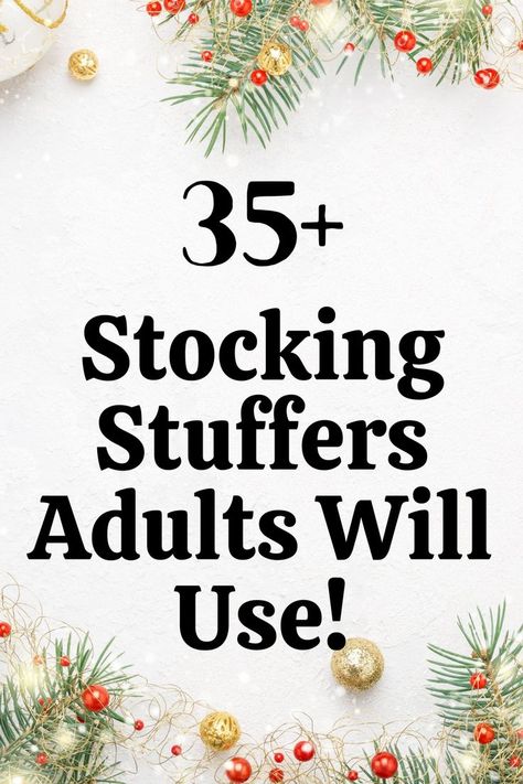 Don't waste your time or money with silly items that your family members will throw away. Pick out a few of these 35+ stocking stuffers for adults that they'll use! There are practical stocking stuffers plus unique stocking stuffers that they're sure to love. I guarantee this list of stocking stuffers for men and stocking stuffers for women will have something you'll want to buy! Practical Stocking Stuffers, Sticking Stuffers, Romantic Gifts For Boyfriend, Cheap Stocking Stuffers, Stocking Stuffers For Adults, Best White Elephant Gifts, Stocking Stuffers For Teens, Diy Stocking Stuffers, Christmas Gifts For Adults