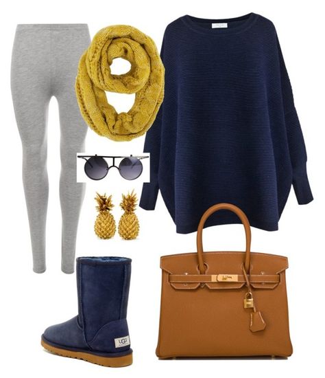 "Blue ugg boots. With a navy blue sweater. Nicaraguan casual shopping look for the fall" by lakeshiacookfarrar-1 on Polyvore featuring UGG Australia, WearAll, Paisie and HermÃ¨s Blue Uggs Outfit, Blue Boots Outfit, Navy Blue Sweater Outfit, Blue Leggings Outfit, Trendy Black Heels, Blue Ugg Boots, Blue Sweater Outfit, Miraculous Ideas, Ugg Boats