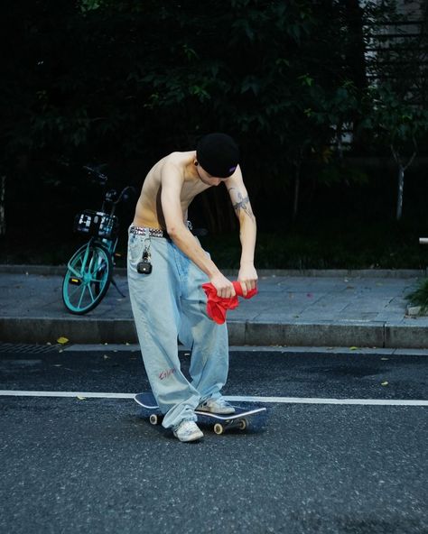 Baggy Jeans Releasing 05/24 Extra Details Below⛓️‍💥 . . 100% Cotton | Denim Fabric Extra Baggy Jeans with embroidery Size S-XL Price~$75 . . #grunge #skate #skater #skating #skatepark #grungestyle #grungeaesthetic #clothing #insta Baggy Jeans Photoshoot, Extra Baggy Jeans, Jeans Photoshoot, Jeans With Embroidery, Double Denim, Denim Branding, Grunge Aesthetic, Grunge Fashion, Baggy Jeans