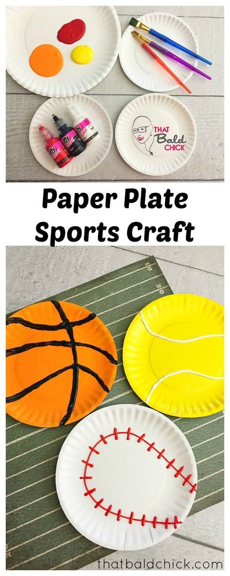 Sports Crafts For Kids, Sport Themed Crafts, Sports Crafts, Sport Videos, Paper Plate Crafts For Kids, Sport Craft, Vbs Crafts, Daycare Crafts, Paper Plate Crafts