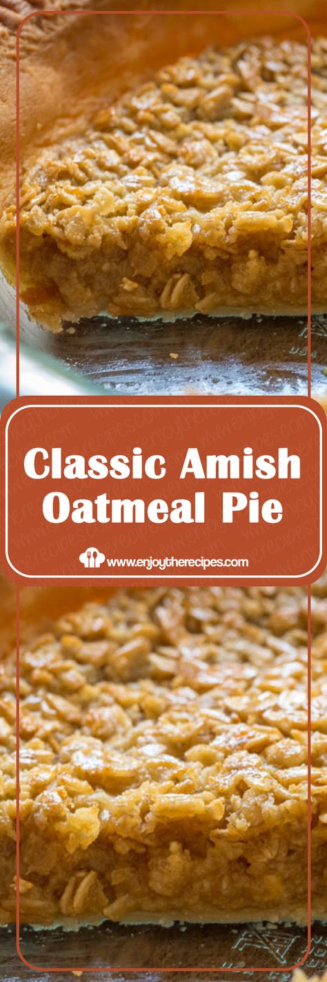 Amish Oatmeal Pie Recipe, Amish Oatmeal Pie, Oatmeal Pie Recipe, Amish Oatmeal, Oatmeal Pie, Almond Coffee, Pie Pops, Amish Recipes, Hang In There