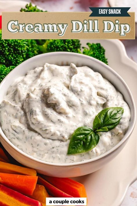 Here’s our favorite creamy, tangy dill dip recipe for vegetables, chips, or crackers! This easy recipe combines dried dill, mayonnaise, and Greek yogurt or sour cream for a flavorful dip everyone will love. It comes together in just a few minutes, making it an essential recipe for parties and snacks! Fresh Dill Dip Recipe, Dill Dip Recipe Sour Cream, Dill Dip Recipe With Beau Monde, Dill Veggie Dip Recipe, Dill Veggie Dip Greek Yogurt, Dill Dip Recipes, Dill Dip, Vegetarian Thanksgiving Recipes, Winter Salad Recipes