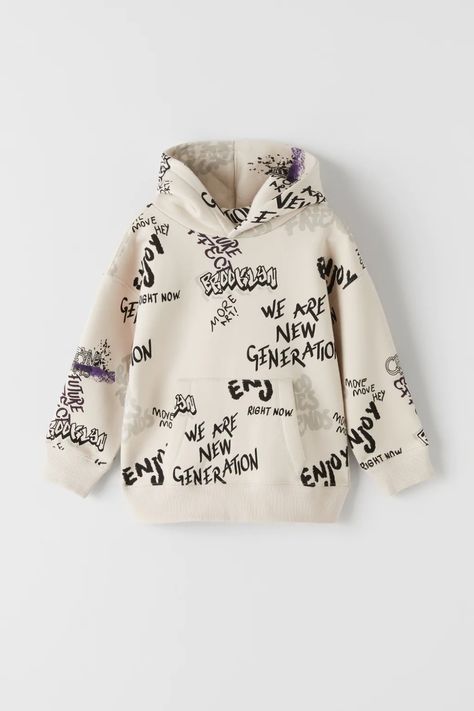 View all-SWEATSHIRTS-BOY-KIDS | ZARA United Kingdom Graffiti Sweatshirt, Stylish Hoodies, Shirt Print Design, Boys Sweatshirts, Everyday Dresses, Outfit Casual, Teen Fashion Outfits, Hoodie Design, Outfits For Teens