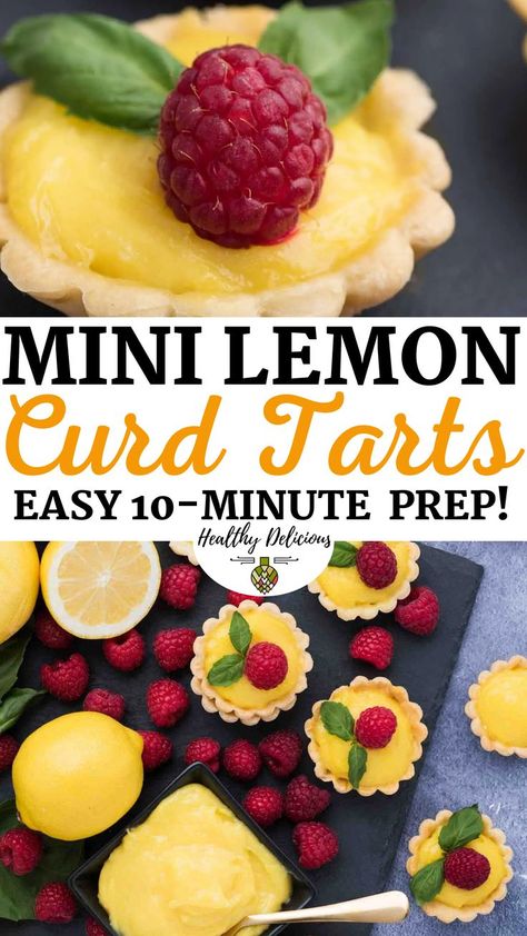 Lemon Tartlets Recipe, Lemon Curd Tarts, Curd Tarts, Mini Lemon Tarts, Lemon Tartlets, Mini Tart Recipes, Lemon Curd Tart, Easy Lemon Curd, Lemon Tarts