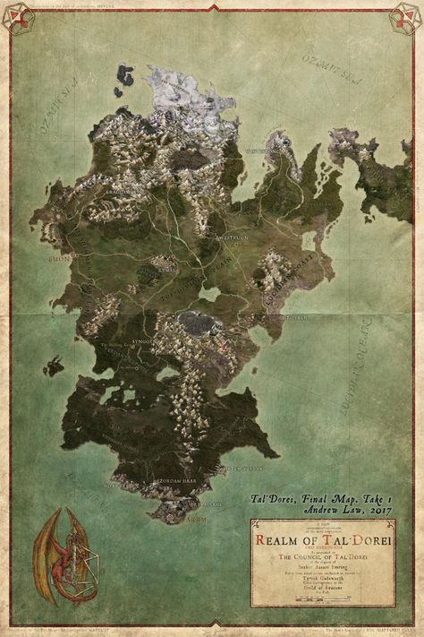 This is the Overall map of the continent of Tal'dorei, on the world of Exandria. Elf City, Cloud Giant, Imaginary Maps, Fantasy World Map, Rpg Map, Vox Machina, Dungeon Maps, D D Maps, Fantasy Images