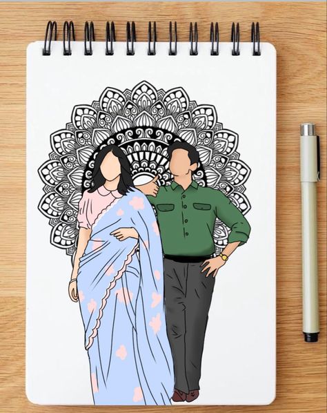 Sita Ramam Drawing, Sita Ramam, Movie Illustration, Craft From Waste Material, Art App, Easy Mandala Drawing, Waste Material, Latest Simple Mehndi Designs, Simple Mandala