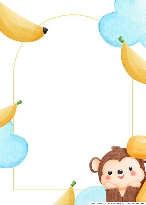 Cool 16+ Baby Monkey Baby Shower Invitation Templates Baby Shower Monkey Theme, Monkey Invitations, Baby Food Game, Free Printable Baby Shower Invitations, Monkey Baby Shower, Monkey Baby, Wishing Tree, Fantastic Baby