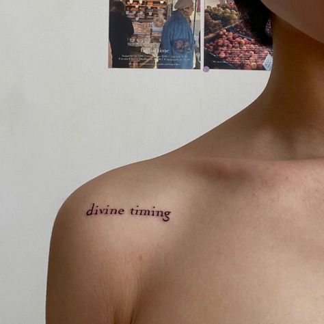 Divine Time Tattoo, Timing Tattoo, Divine Timing Tattoo, Divine Timing, New Tattoo, Time Tattoos, Symbolic Tattoos, Simplistic Tattoos, New Tattoos