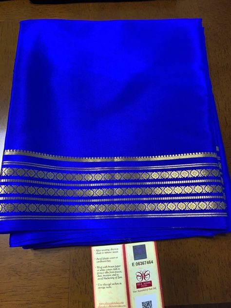 Mysuru Silk Saree Blouse Designs, Royal Blue Pattu Saree Wedding, Mysuru Silk Saree, Royal Blue Saree Contrast Blouse, Royal Blue Mysore Silk Saree, Blue Mysore Silk Saree, Pattu Sarees Wedding, Marriage Outfit, Blue Sarees