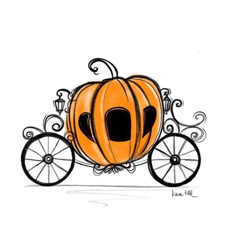 “Pumpkin carriage #halloween” Pumpkin Carriage Cinderella, Pumpkin Carriage Drawing, Cinderella Pumpkin Carriage Drawing, Halloween Disney Drawings, Cinderella Pumpkin Tattoo, Cinderella Carriage Drawing, Pumpkin Cinderella Carriage, Pumpkin Sketches, Cinderella Carriage Pumpkin