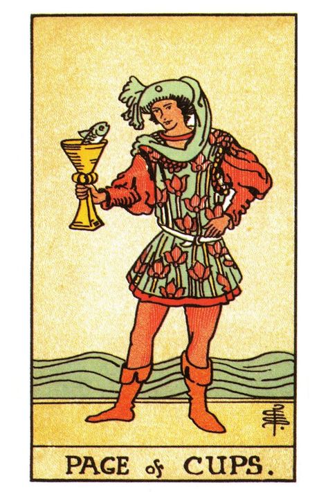 Page of Cups Tarot card meaning. Tarot Numbers, Cycle Journal, Page Of Cups, Tarot Symbols, Suit Of Cups, Tarot Cards Meaning, Kartu Tarot, Ace Of Swords, Cards Meaning