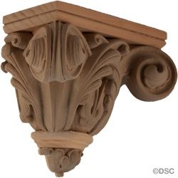 Stain Grade Corbel-Gothic- 3 1/4"W x 1 5/8"Proj x 3 1/4"D 3475 Corner Moulding, Wooden Wall Panels, Wood Corbels, Ceiling Medallions, Wooden Walls, Wall Panels, Gothic Fashion, Wall Paneling, Planter Pots