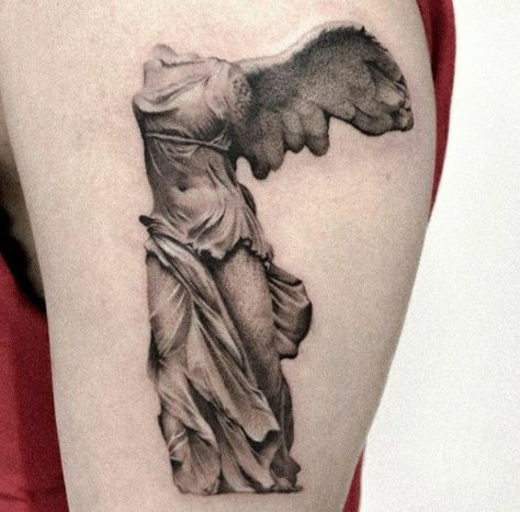 Michelangelo Tattoo, Victory Tattoo, Nike Tattoo, Alas Tattoo, Greek God Tattoo, Wrist Tattoo Cover Up, Surreal Tattoo, History Tattoos, Tattoo Meanings