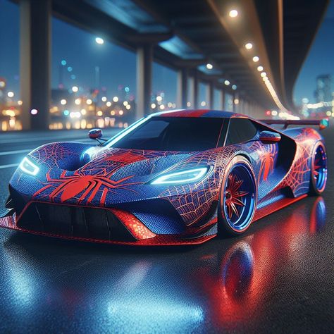 Cruising through the cityscape in style 🚗💨 Embrace the thrill of the night with this sleek Spider-Man-themed sports car. 🕷️✨#ai #aiartwork #vaimcreative #art #photography #artist #style #explore #explorepage #3DRender #CinematicAdventure #SpiderManStyle" Spider-man Car, Spider Car, Spiderman Car, Sports Car Wallpaper, Spiderman Pictures, Photography Artist, Blue Car, Car Guys, Artist Style