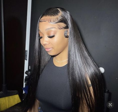 Side Part Lace Front Wigs Edges, Edges For Side Part Wig, Side Part Lace Front Wigs Straight Edges, Deep Side Part Frontal Wig Straight, Side Part Edges Wig, Side Part Lace Front Wigs Straight, Side Part Frontal Wig Straight, Birthday Hairstyle, Human Hair Wigs Straight