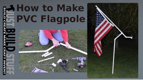 Pvc Flag Pole, Flag Pole Holder, Pvc Pipe Crafts, Pvc Pipe Projects, Pvc Projects, Flag Holder, Tools And Toys, Camping Decor, Pop Up Camper