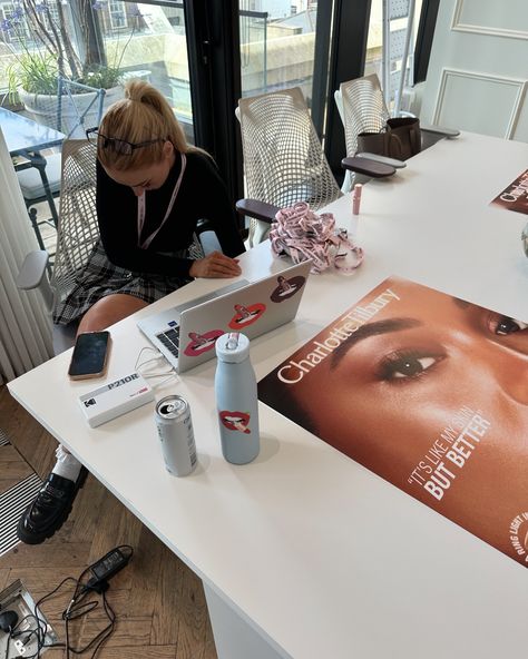 office chic with @charlottetilbury 💋📈 got my makeup done by the pro team at Charlotte tillburry HQ and it was soo fun🥺 skin was glowinggg thanks to their new foundation ✨✨ #charlottetilbury #unrealskinfoundation pr event <3 Instagram Office, Pr Event, Manifesting Vision Board, Corporate America, Dreams And Goals, Office Chic, Chic Office, 2025 Vision, Charlotte Tilbury