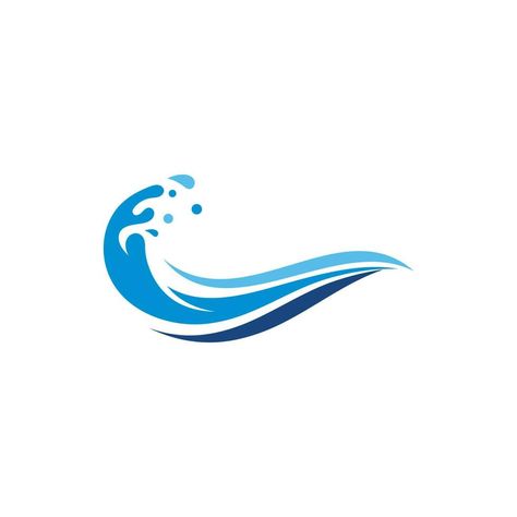 Water wave icon vector design Water Logo Design Ideas, Wave Logo Design, Wave Icon, Flowing River, Wave Logo, River Flowing, Waves Icon, Waves Vector, Waves Logo