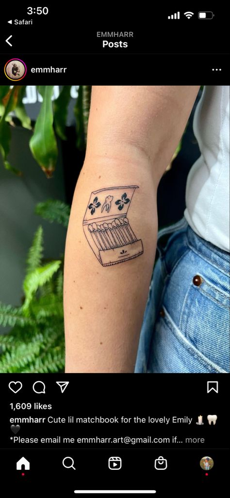 Book Of Matches Tattoo, Traditional Match Box Tattoo, Cute Matchbooks, Match Book Tattoo, Box Of Matches Tattoo, Traditional Match Tattoo, Matchbook Tattoo, Match Box Tattoo, Matchstick Tattoo