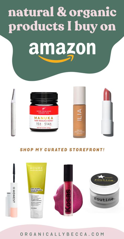 Natural & Organic Products I Buy on Amazon Makeup With Skincare, Snacks Shopping, Organic Makeup Products, Non Toxic Makeup Brands, Purple Shampoo For Blondes, Healthy Makeup, Eco Friendly Makeup, Strong Teeth, Wellness Food