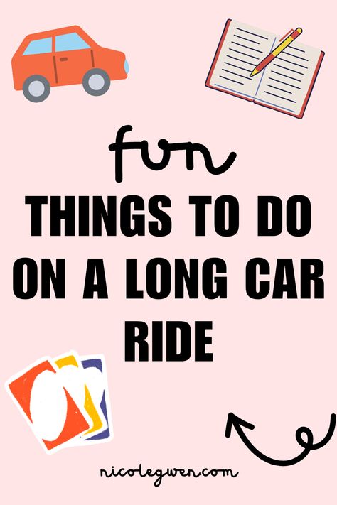 things to do on a long car ride Entertainment For Long Car Rides, Fun Things To Do On A Car Ride, Fun Things To Do On Long Car Rides, Things To Do In A Car Ride Road Trips, Fun Things To Do On A Long Car Ride, Things To Do On A Long Bus Ride, Things To Do On A Bus Ride, Roadtrip Games For Kids Long Car Rides, Road Trip Entertainment For Kids