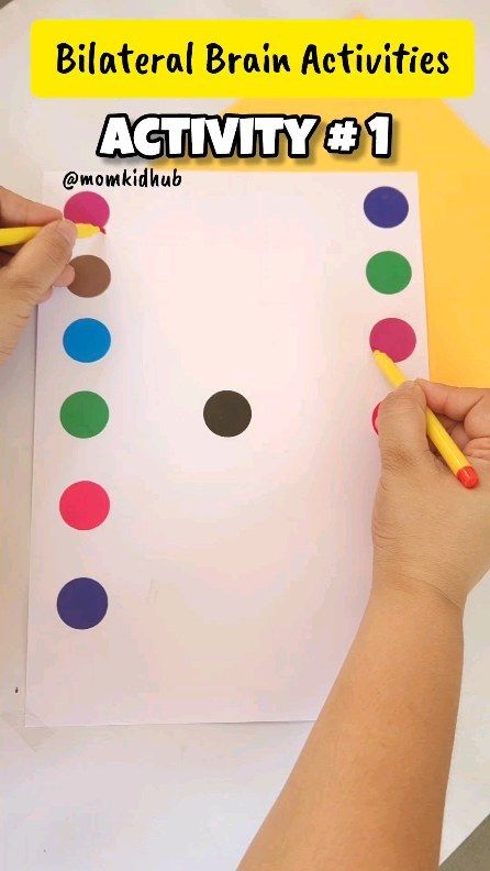 Left And Right Brain, Gym Activities, Focus And Concentration, Dot Stickers, Brain Gym, Right Brain, Easy Activities, Brain Games, Activity For Kids