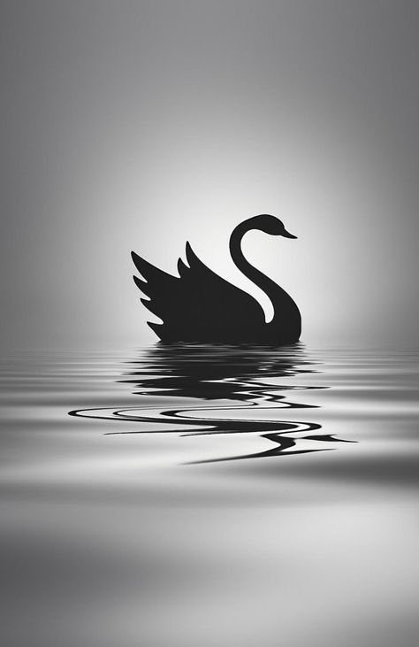 Black Swan Animal, Black Swan Tattoo, Swan Drawing, Red Swan, Swan Tattoo, Swan Pictures, Swans Art, Swan Logo, Beautiful Swan